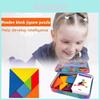 Langlebiges magnetisches Holz-Tangram-Puzzle für Kinder, Lernspielzeug für Kindergarten und Grundschule