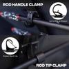 6 Position Car Fishing Rod Holder High-Elasticity Rubber Straps Non-Slip Design Clip-On Holder Durable Design