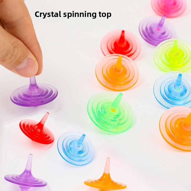 Crystal Children Spin Gyroscope Toy With Colorful For Toddler Learning Gift And