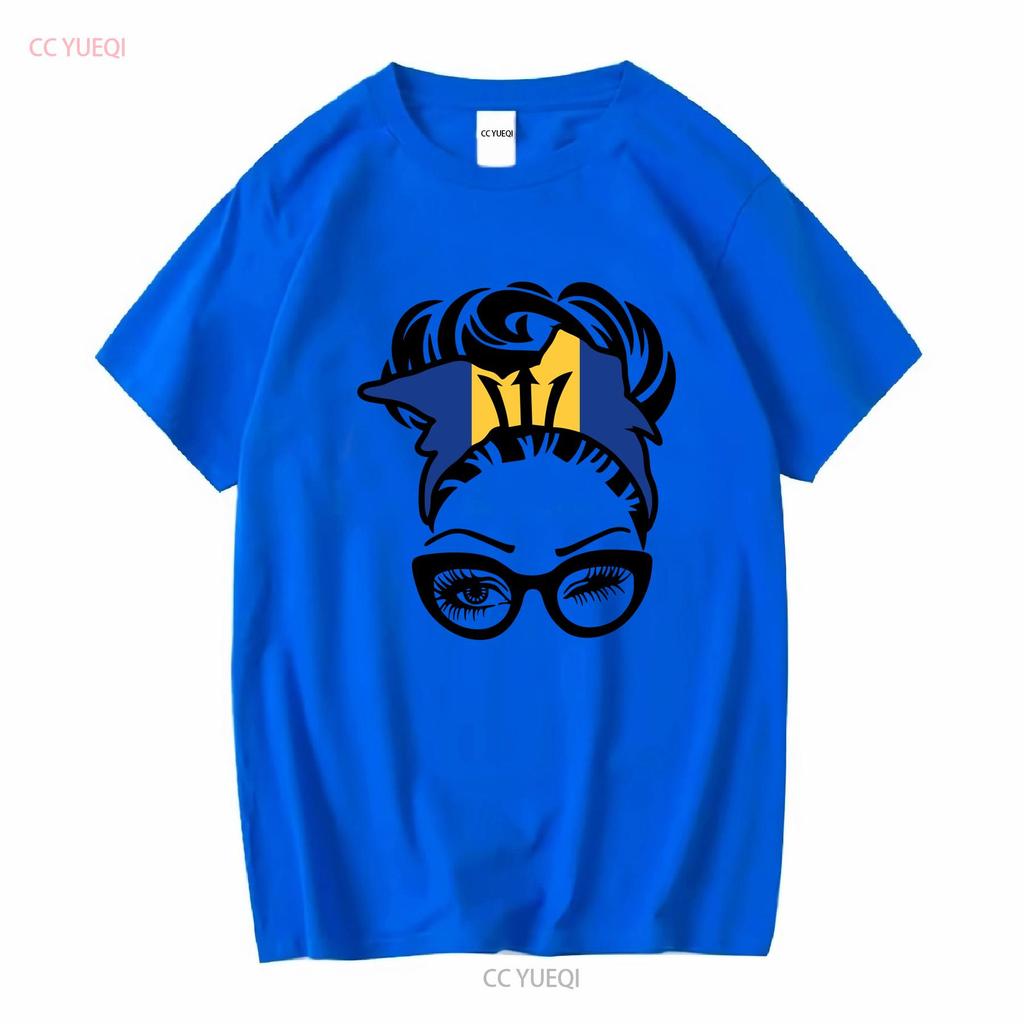 Barbados Flag T shirt Women Head Scarf Vacay Souvenir Girls Trip long or short sleeves vintage Washed Stretched Comfortable