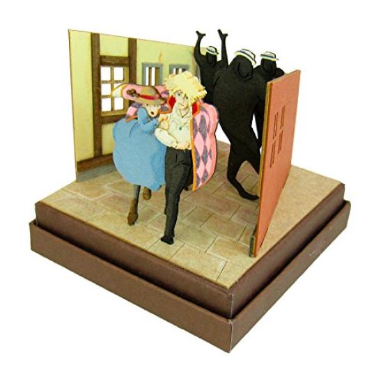 Sankei Studio Ghibli Mini Moving Castle Howl and Sophie On the Run Paper Craft Howl's - - Non-scale MP07-32