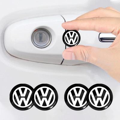 Car Lock Keyhole Stickers Door Lock Protect Car 3D Stickers For Golf-6 7 4 5 POLO Passat B5 B6 B7 T4 T5 Tiguan Jetta Gol