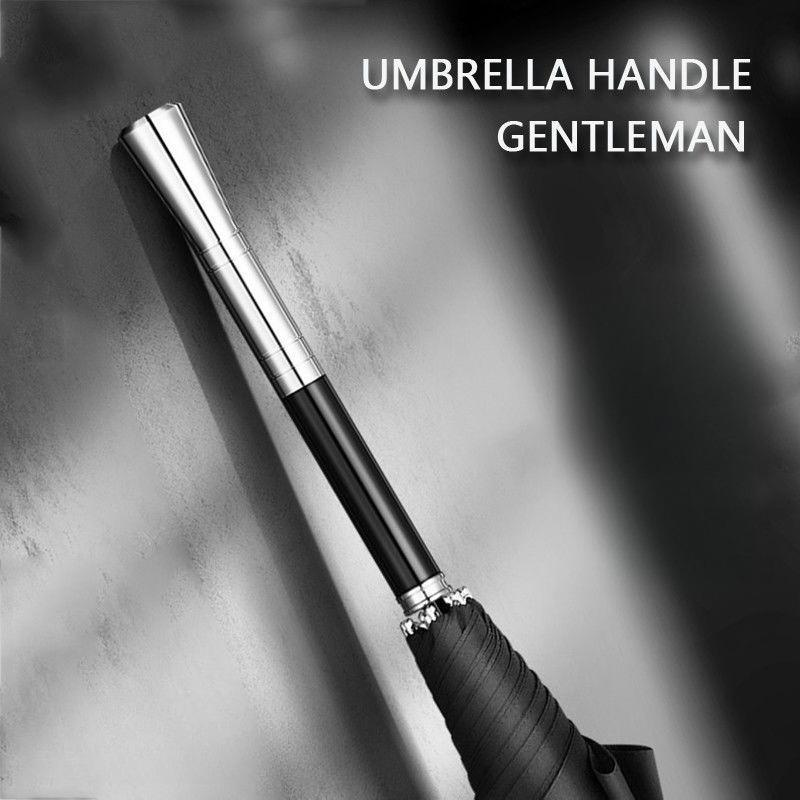 High-end Business Retro Senior Gentleman Double-layer Thickened Reinforced Long Handle Large Automatic Golf Gift Umbrella