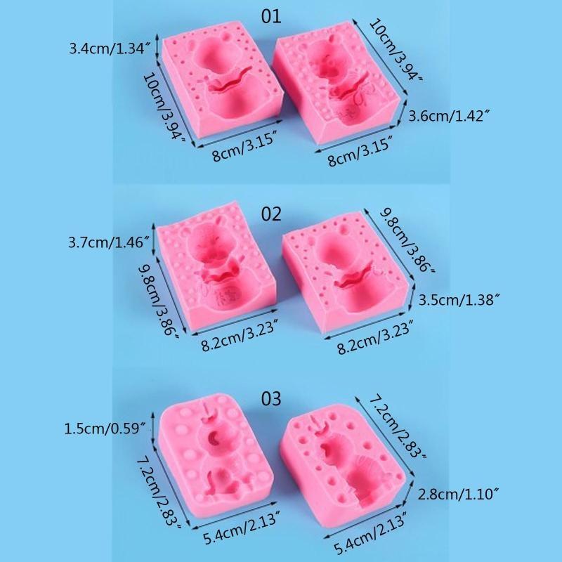 Creative Silicone Molds Shaped Cake Moulds Cartoon Biscuit Baking Pans Microwave Heat Resistant Baking Mo