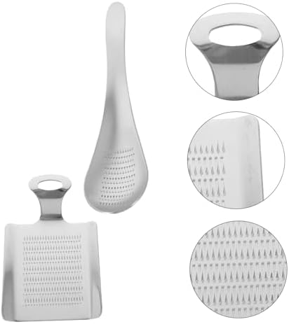 Ipetboom 2er-Pack Edelstahl-Gemüsemühle, manueller Knoblauch-Ingwer-Stampfer, vielseitiges Küchengerät, leicht zu reinigen, sicher für Babynahrung