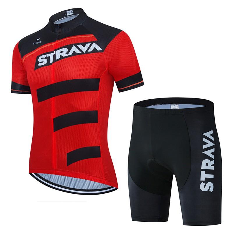 Men Women Cycling Jersey Set Short Sleeve Breathable Mountain Bike Apparel Riding Kit