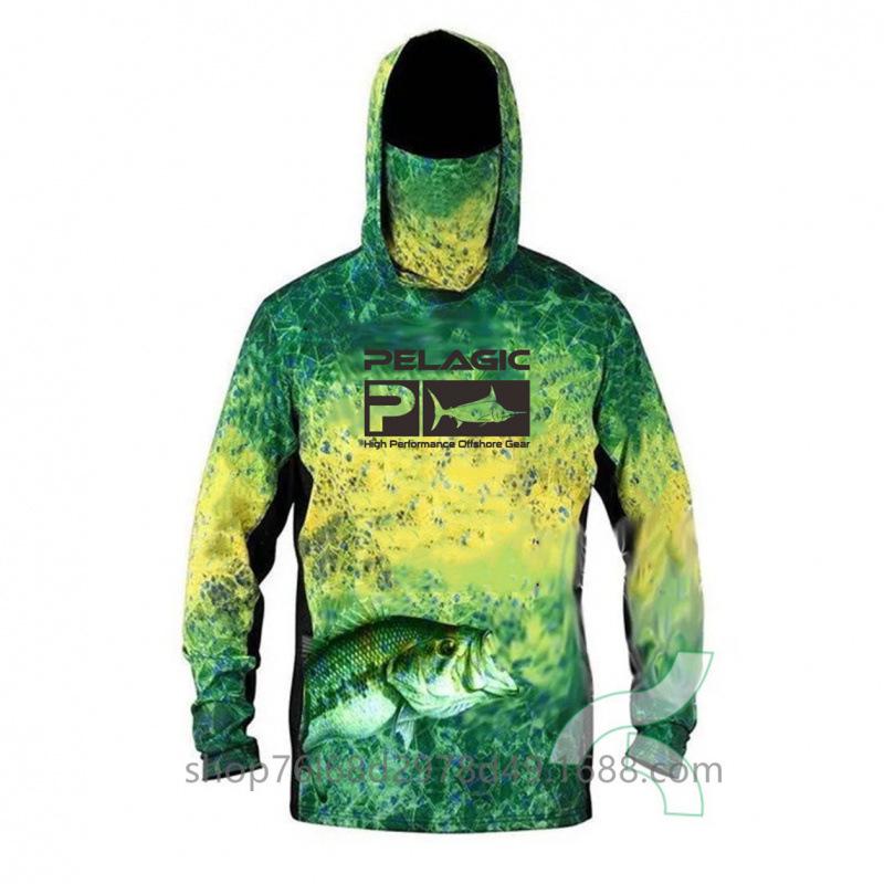 Pelagic Quick-Dry UPF50+ Fishing Hoodie with Ice Silk Face Towel