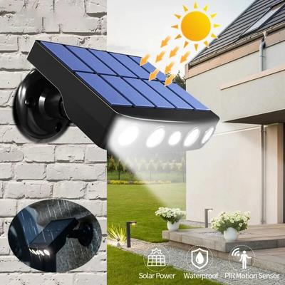 Luzes LED de Segurança Solar Potentes Decoração Exterior Sensor de Movimento 3 Modos Lâmpada de Rua Impermeável Luz de Trabalho Noturna de Parede para Jardim
