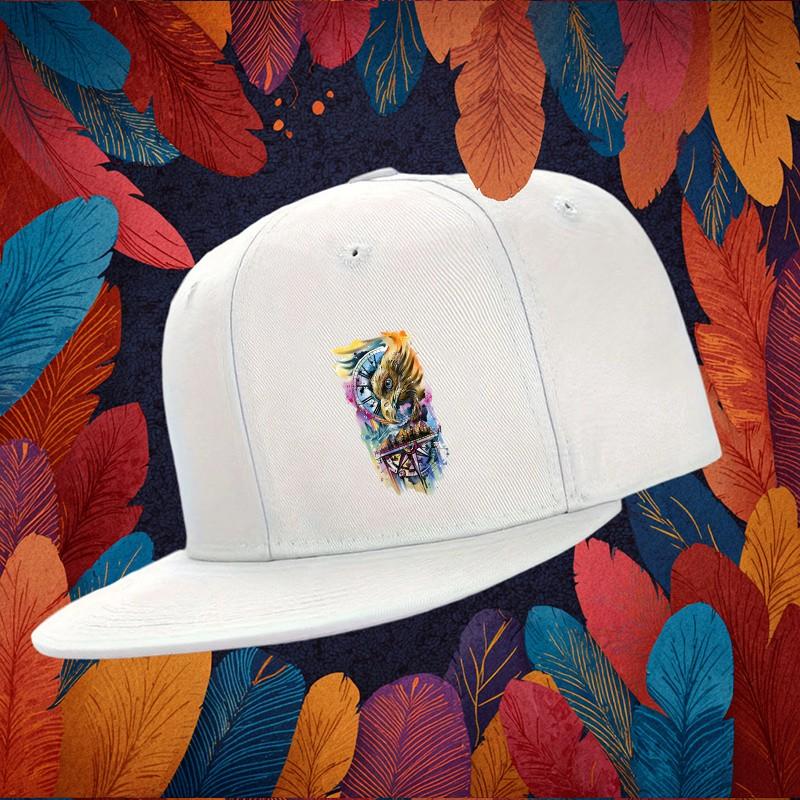 Colorful Tribal Owl Graphic Snapback Baseball Cap Polyester All Season Casual Streetwear Unisex One Size