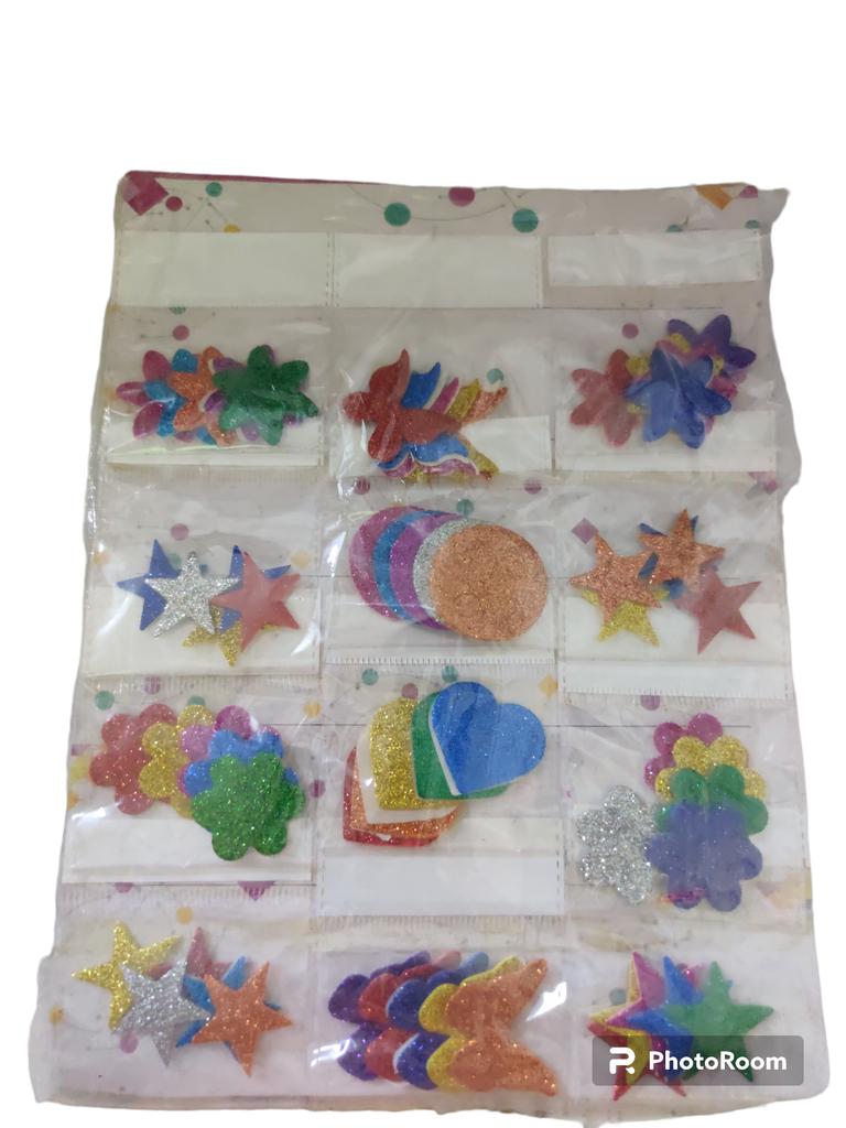 @ Glitter Sticker For Art and Craft Pack of 12 Each Pack VD-781-60%OFF