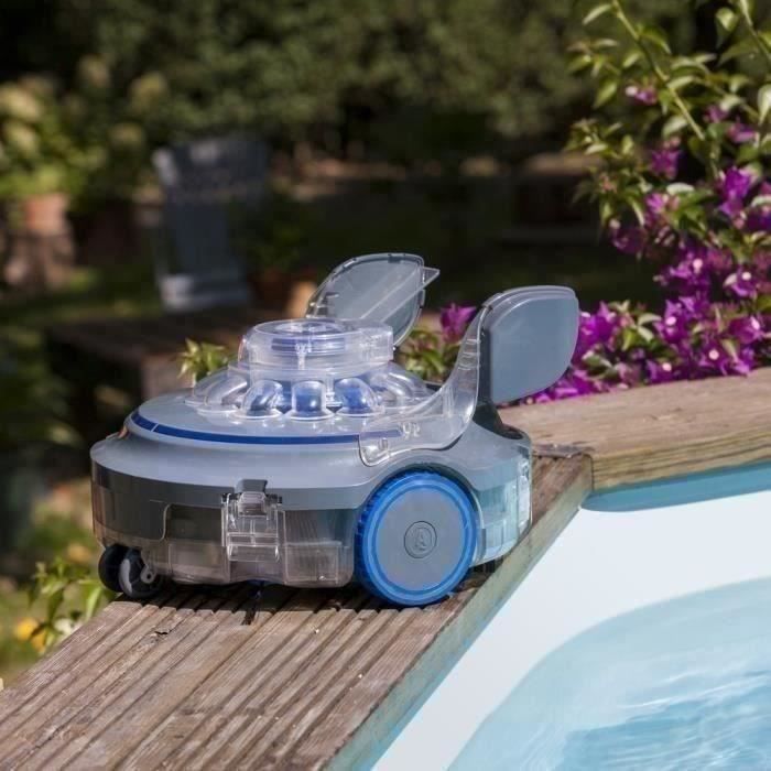 GRE - Robot à Batterie Rechargeable et sans fil, pour piscines Hors-Sol et enterrées Jusqu’à 12 x 5 m