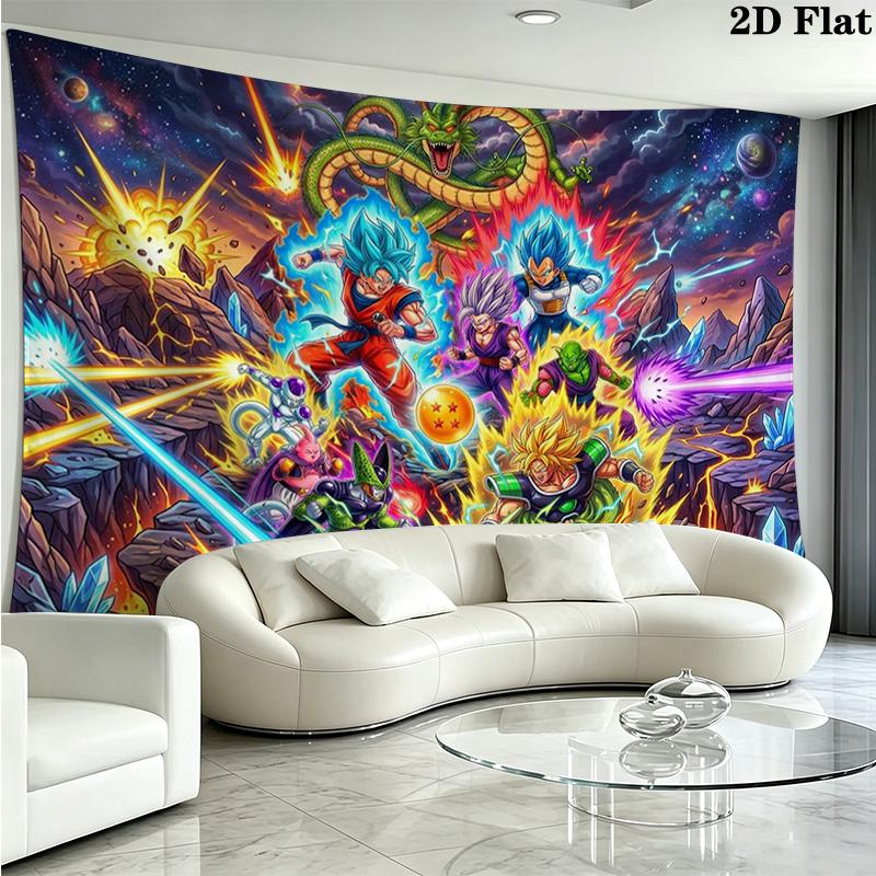 DRAGONBall Wall Tapestry Aesthetic Wall Hanging Printed Fabric Blanket Decorative Tapestries for Bedroom Living Room Home Decor