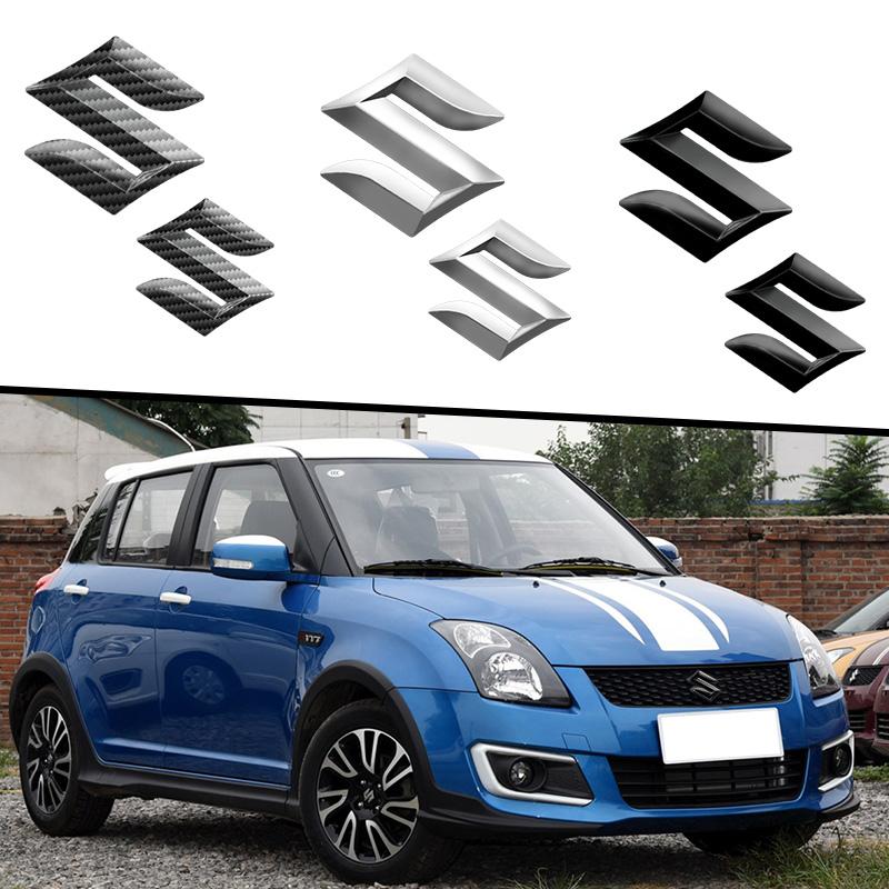 For Suzuki Swift SX4 Alto Baleno Jimny Grand Vitara ABS Car Hood Front Grille Emblem Rear Trunk Logo Badge Sticker Accessories