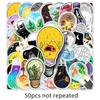50 Light Bulb World Graffiti Stickers Personalized Creative Decorative Skateboard Suitcase Hand Account Mobile Phone Case Stickers