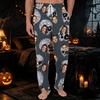 Men's Halloween Pajama Pants with Pockets, Casual Long Sleep Pants for Home