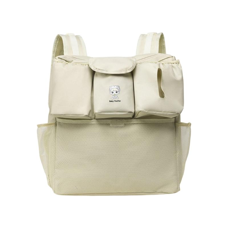 Large Capacity Hanging Diaper Bag For Strollers Practical Hook Design And Breathable Fabric for Outdoor белый