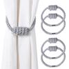 2pcs Decorative Curtain Clasps Holdbacks Strong Magnetic Dustproof Drapery Ties Modern Nordic Designing