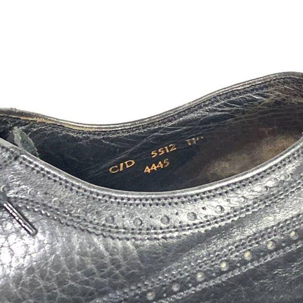 Vintage 70s-80s Unknown Brand Long Wingtip Leather Shoes Black 11 29.0(USED)