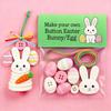 DIY Button Easter Ornament,Rabbit/Carrot/Eggs Button Pendants Easter Button Crafts Making,Holiday Hanging Decors Gift