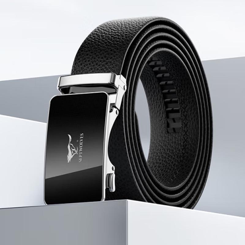SEPTWOLVES Men s Genuine Leather Automatic Buckle Belt