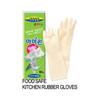 Food Safe Kitchen Rubber Gloves White Medium | Cooking Dishwashing Household Gloves