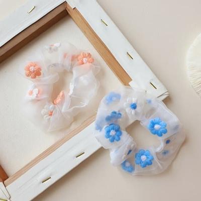 Women's Spring Spring Embroidered Flower Gopchang Scrunchie Hair Band