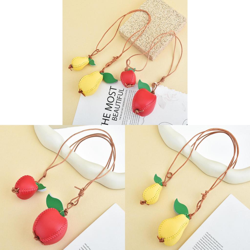 Apfelleder Taschenanhänger Mit Handgemachtem Früchte-Design Für Modeaccessoires