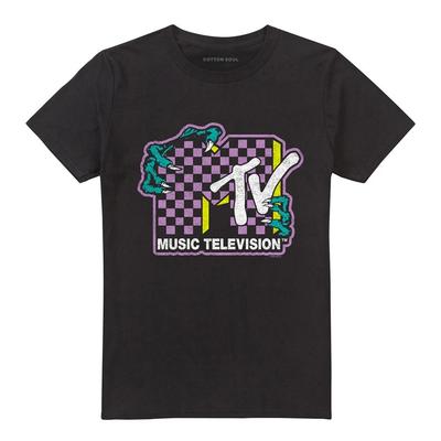 Mtv Zombie Hands Logo T-Shirt S-5XL, Black