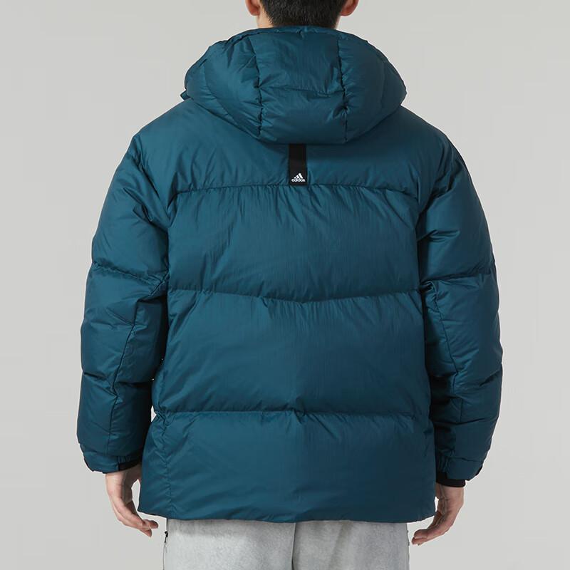 adidas Down Jackets Men's Blue Hooded Moderate Down Jacket IL8929