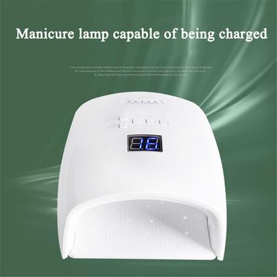 Lâmpada de Unha LED/UV Sem Fio Recarregável 48W Branca Secador de Luz para Esmalte em Gel
