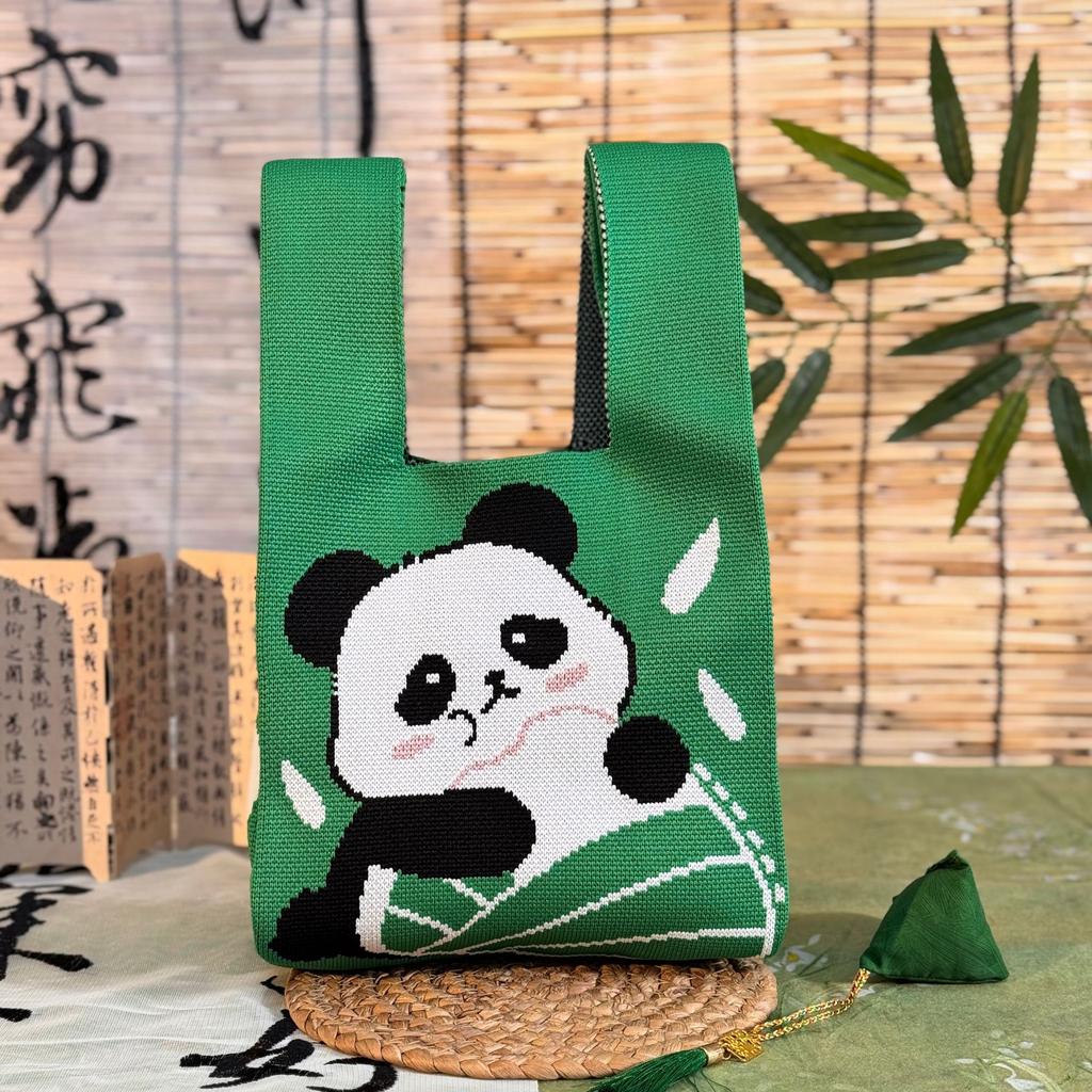 Geantă Tricotată cu Tematică Festivalul Bărcii Dragonului Geantă Cadou pentru Întâlnirea Companiei Geantă de Mână Cadou de Nuntă Geantă Zongzi Geantă Fericită pentru Bomboane