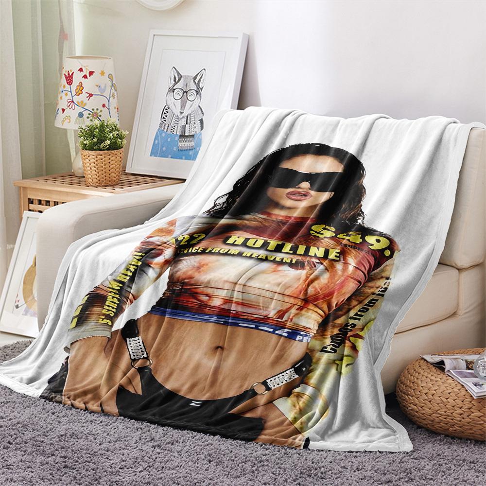 1Pc Alien Earth Print Flannel Blanket, High Quality Comfortable for All Seasons, Home Decor, Warmth and Comfort, Perfect for Christmas Gifts