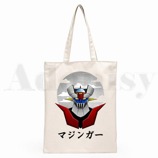 Mazinger Z Japan Anime Old Classic Manga Robot Grafic Cartoon Print Genți de cumpărături Fete Fashion Casual Pacakge Hand Bag