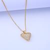 High Version Light Luxury Micro Inlay Love Pendant Titanium Steel Necklace Women's Fashion Versatile Net Red Full of Diamonds Fe