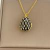 Enamel Easter Egg Chain Choker Hinged Clavicle Chain Vintage Opening and Closing Necklace  Gift