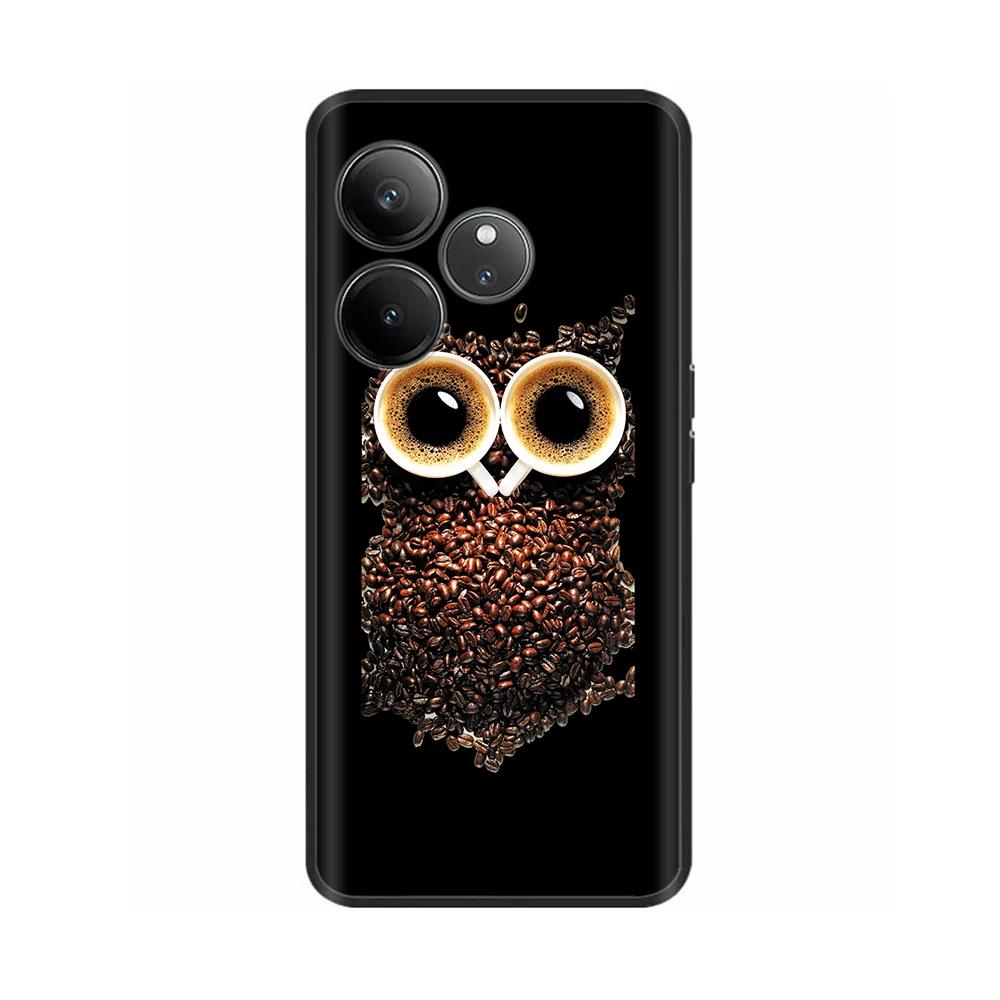 For Realme GT 6 GT 6T Case Black Silicone Luxury Bumper Cute Soft TPU Phone Cases For Realme GT6 5G Cover Shells Coque 6.78''