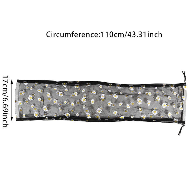 Universal Indoor/Outdoor Bird Cage Seed Catcher Stretchy Adjustable Soft Daisy Pattern Mesh Net Seed Guard for Round Square Cages