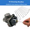 Carburateur Reinigingsset RVS & Nylon Borstels voor Motorfiets Lasbrander ATV Meerdere Maten Naalden (0.4-7mm) met Aluminium Behuizing Roestvrij