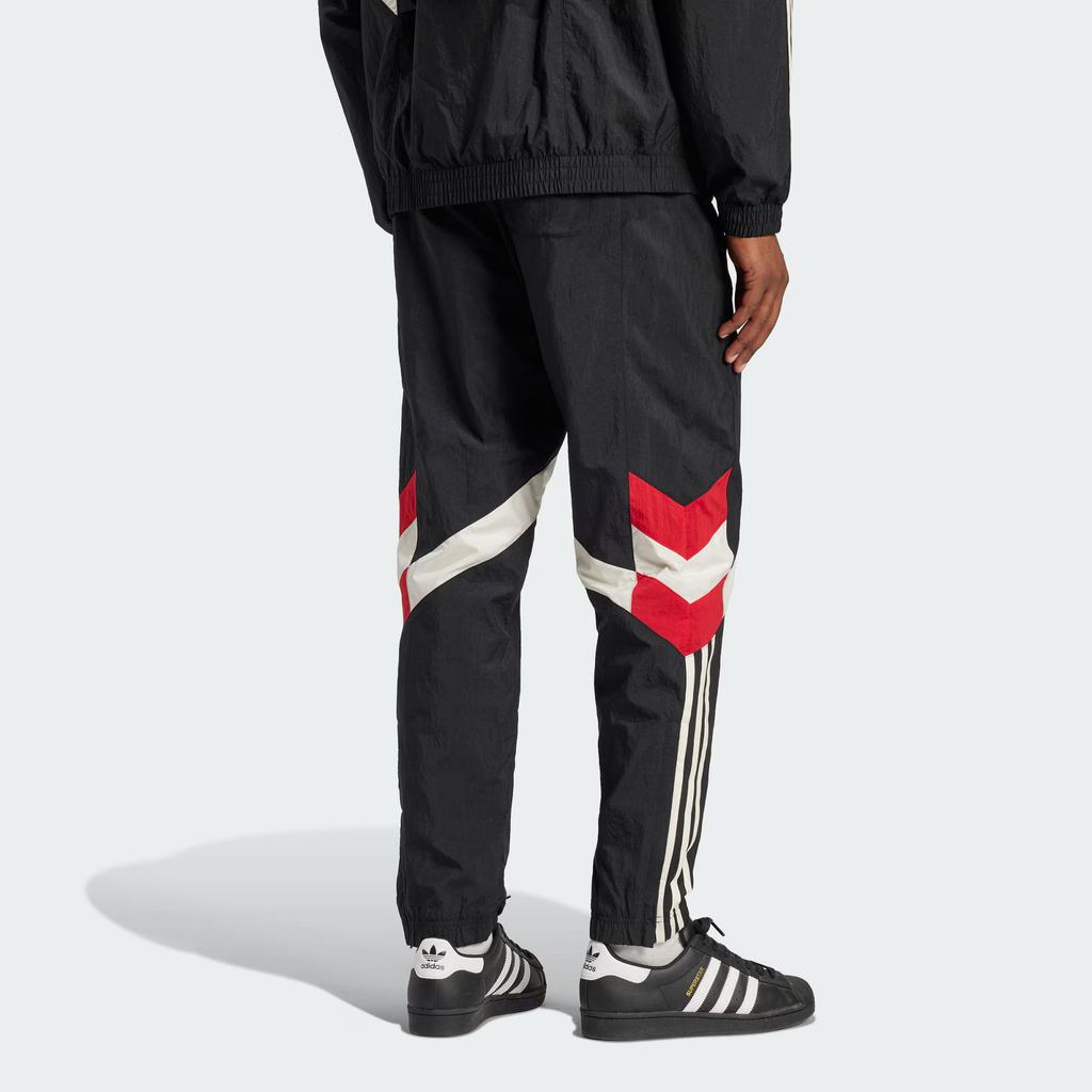 Adidas Originals SS24 Manchester United Track Series Retro Sports Lace-Up Color-Block Casual Knit Pants Men Pants Black IS6527