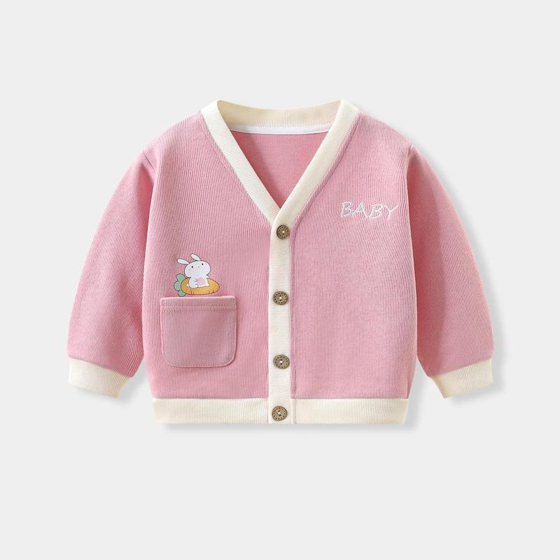 Toddler Kids Girl Boy Print Cartoon Sweater Knit Warm Cardigan Jacket Tops