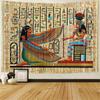 Vintage Ägyptische Göttin Wandteppich Altes Papyrus Hieroglyphen Flügel Sonne Antike Zivilisation Raum Hängendes Tuch Dekor