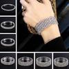 Bracelet Tendance Luxe Léger Multi-rangs Réglable Élastique Zircon Complet Zircon Adapté pour Voyage, Fête, Festival Cadeaux