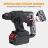 1000 W wiederaufladbarer elektrischer Bohrhammer, 15000 mAh, kabelloser Multifunktionshammer, Schlagbohrmaschine, Elektrowerkzeug