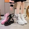 Trendy Pocket Bag Martin Boots Fleece Thick-Soled Round Head Short Fashion Boots