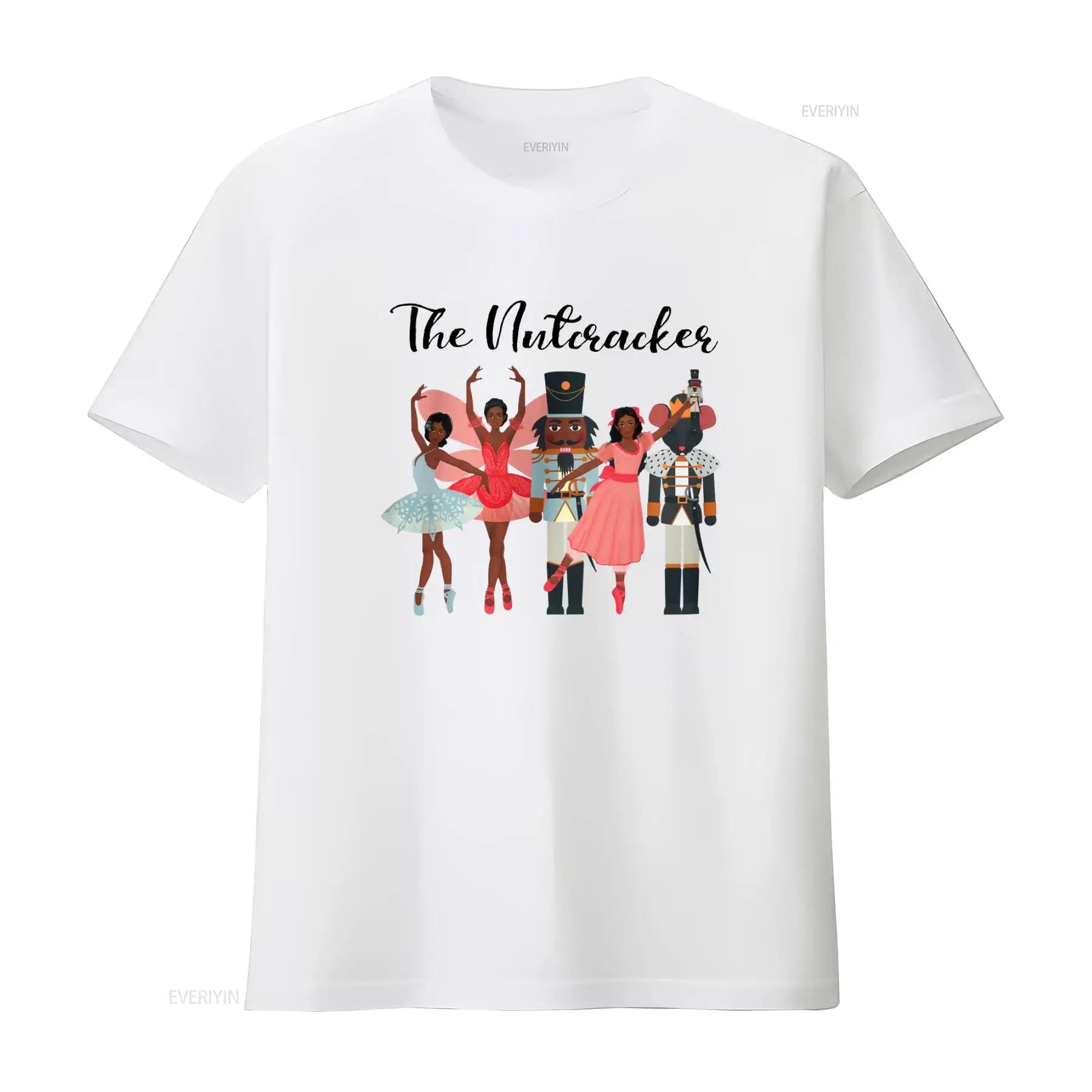 

Nutcracker Ballet T Shirt African American Brown Girls Dance Holiday Adult Black Ballerinas For Dancer vintage Washed fashion S разноцветный