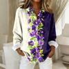 Women's Shirt Blouse Print Button Long Sleeve Casual Basic Shirt Collar Top