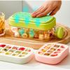 Ice Cube Tray Press Ice Maker with Lid Food Grade Cooling Ice Mold 2 In 1 Ice Straw Water Bottle for Summer Cooling Drinks