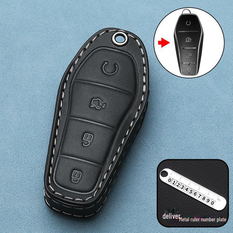 High-End Car Key Cover for BYD Models: Han, Yuan Plus, Dolphin, Tang DMI, Song Max, Destroyer 05, Seagull