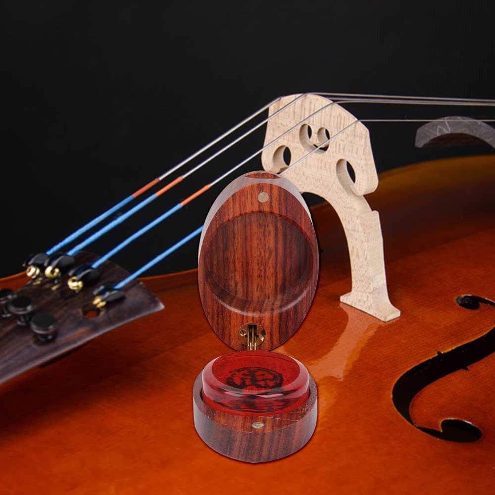 Wood Color String Instrument Rosin Oval Shape Wood Case Rosin  For String Instruments