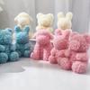 Valentine Silicone Rose Bunny-Mold Aromatherapy Candle Mold Epoxy Animal Plaster Mold for DIY Soap Present Candle Making